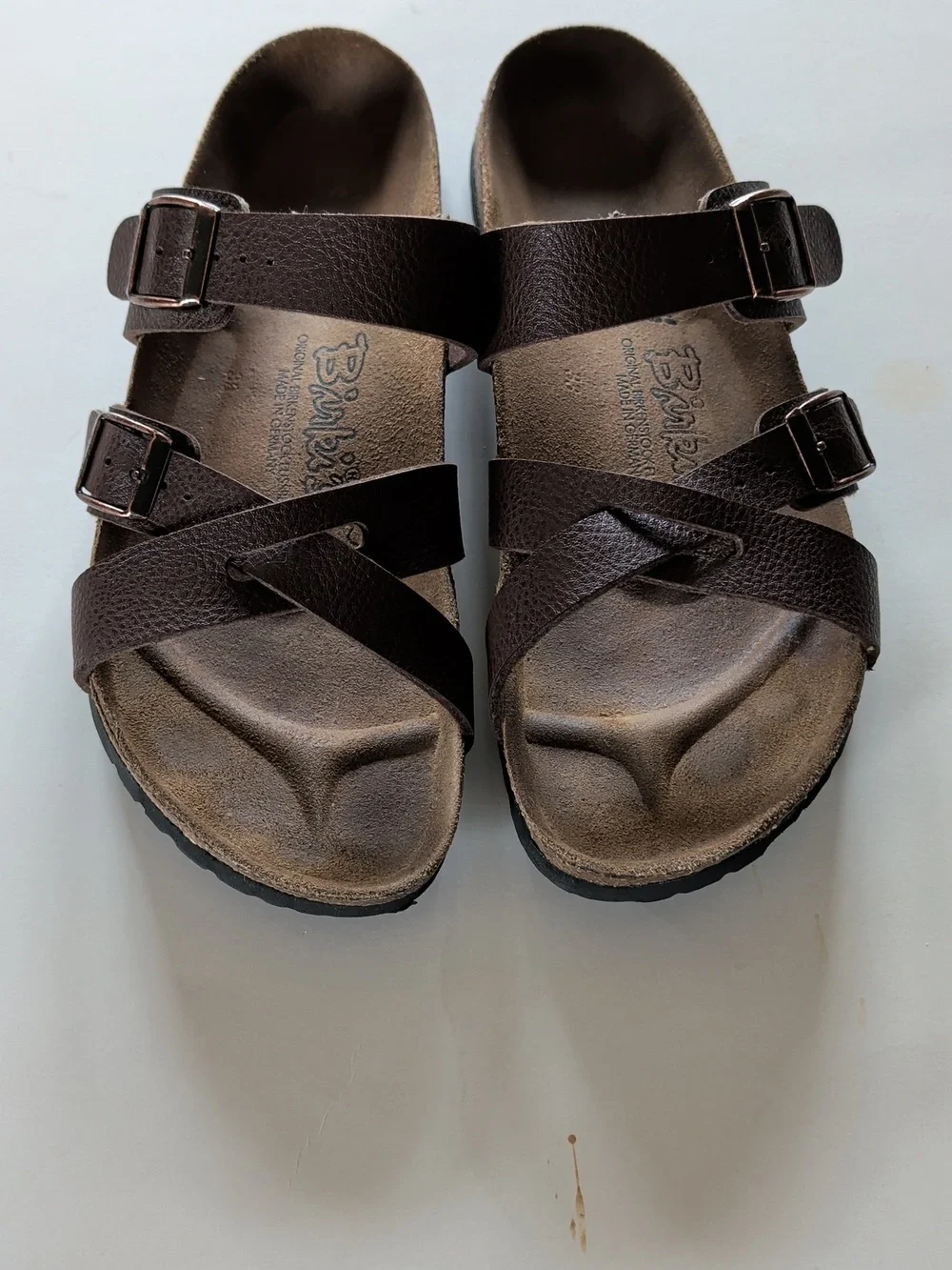 Birkenstock, Birkis, Criss Cross Brown Sandals. Size 7 - Picture 2 of 11